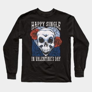 Anti-Valentine's Day Skull Long Sleeve T-Shirt